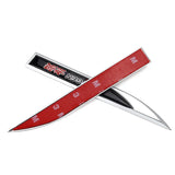 2pcs Honda Mugen Logo Metal Car Sider Fender Sticker Emblem Badge