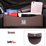 Leather Car Seat Gap Storage Box Organizer Case for Logo Odyssey City 10th Accord Jazz Pilot Civic Crosstour Accessories