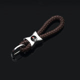 Audi Logo Braided Rope Car Keychain Keyring
