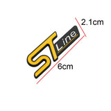 6x2.1cm Ford ST Line Metal Car Side Sticker Trunk Emblem Badge Decal