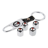 4pcs/set Volkswagen VW GTI S Racing Rline Logo Car Air Valve Stem Cap Auto Tyre Valve Covers with Keychain