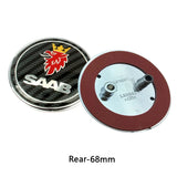 68MM SAAB SCANIA Logo ABS Car Front Bonnet Emblem Badge Rear Sticker Decal