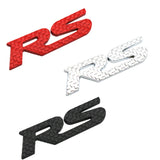Car Side Emblem Carbon Fiber Pattern Trunk Badge Sticker RS Logo for Honda HRV CRV Beat Jazz Accord Vision Odyssey Insight