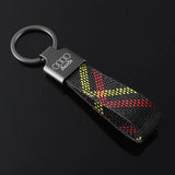 Audi Oxford Webbing Metal Car Keyring