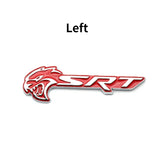 Dodge SRT Metal Car Front Grille Emblem Auto Body Side Sticker Decal