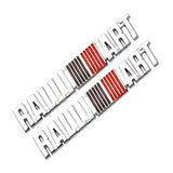 2PCS Mitsubishi Ralliart Metal Car Body Fender Side Sticker Decal Emblem Badge