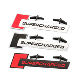 Audi Supercharged Metal Car Front Grille Emblem Badge Sticker