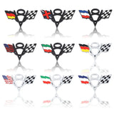 Chevrolet V8 Flag Metal Car Rear Sticker Decal Auto Trunk Emblem Badge