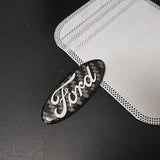 58x22mm Ford Epoxy Carbon Car Steering Wheel Sticker Decal