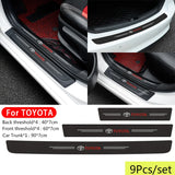 Toyota Carbon Fiber Car Door Threshold Scratch Proof Sticker Decal