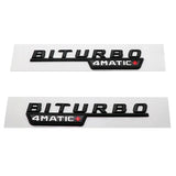 1Pair Mercedes Benz BITURBO 4MATIC 2014-2016 ABS Car Rear Sticker