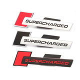 Audi Supercharged Metal Car Front Grille Emblem Badge Sticker