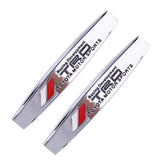 2pcs Toyota TRD Metal Car Fender Side Badge Decal Rear Emblem Sticker