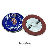 68MM SAAB SCANIA Logo ABS Car Front Bonnet Emblem Badge Rear Sticker Decal