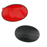 6.6x4.6cm ABS US Flag Car Steering Wheel Covering Sticker for Toyota