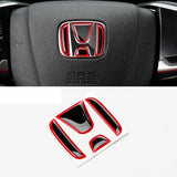Carbon Fiber Car Steering Wheel Center Sticker Emblem Badge for Honda