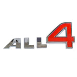 ABS Car Emblem Sticker ALL 4 Letter Badge ALL4 Decal for MINI COOPER JCW R60 R61 F60 Cooper S Countryman Paceman Accessories