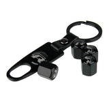 4pcs/set Volkswagen VW GTI S Racing Rline Logo Car Air Valve Stem Cap Auto Tyre Valve Covers with Keychain