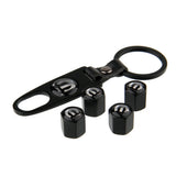 4pcs/set Chrysler Mopar Car Air Valve Stem Cap Auto Tyre Valve Covers with Keychain