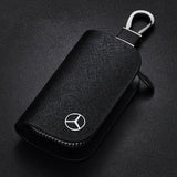 Leather Car Logo Keychain Cover Case Key Bag for W203 W205 W204 W210 W211 W212 W124 G500 C200 E320 CLA CLK CLS SLK SLS