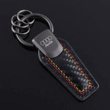 Audi RS Sline Leather Car Key Chain Keyring Pendant