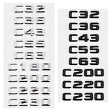 Mercedes Benz C32 C36 C43 C55 C63 C180 C200 C220 C230 Car Rear Stickers Badge Enblem