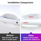8pcs GMC Car Door Handle Bowl Wrist Transparent Protector Anti-collision Decal