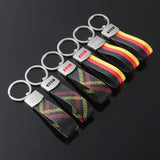 Audi Logo Metal Nylon/Oxford webbing Car Keychain Pendant