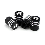 4pcs/set Volkswagen VW Rline Metal Car Wheel Tire Valve Stem Caps Covers