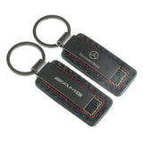 Mercedes Benz AMG Metal Leather Car Keychain Auto Key Holder Keyring Pendant