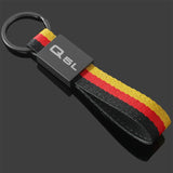 Audi Q3 Q5 Q7 Q2L Q5L SQ3 SQ5 SQ7 Car Logo Metal Key Ring Holder Keychain