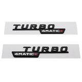 1Pair Mercedes Benz TURBO 4MATIC 14-16 ABS Car Rear Sticker