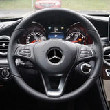 52/57mm Car Steering Wheel Center Emblem Sticker for Mercedes Benz W203 W204 W205 W211 W212 C200 E300