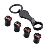 4pcs/set Toyota GR Logo Car Air Valve Stem Caps Auto Tyre Valve Covers with Wrench