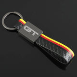 Ford GT Logo Leather Car Keychain Keyring Pendant