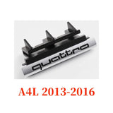 Audi Quattro Logo ABS Car Front Grille Emblem Badge Four-Wheel Drive Tail Standard Sticker