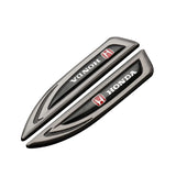 2pcs Honda Metal Car Side Fender Emblem Sticker Decal