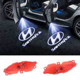 Car Door Welcome Laser Shadow Lamp Projector LED Light for Hyundai Santafe 2013-2017