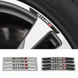 4pcs/set 9cm Nissan Nismo Aluminum Alloy Car Wheel Rim Tyre Sticker