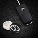 14mm Car Key Sticker Aluminum Decals for Camry Crown Tundra Prado Highlander Land Cruiser Sienna Venza Avalon Sequoia