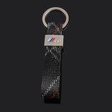 BMW M Power Car Logo Oxford Webbing Keychain Keyring