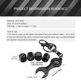 4pcs/set Lexus Logo Car Air Valve Stem Cap Auto Tyre Valve Covers with Wrench