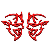 2pcs Dodge Hellcat Metal Car Rear Sticker Auto Body Emblem Decal