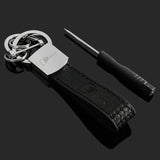 Audi RS Sline Leather Car Logo Keychain Metal Keyring Pendant