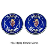 68MM SAAB SCANIA Logo ABS Car Front Bonnet Emblem Badge Rear Sticker Decal