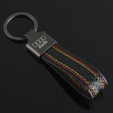 Audi RS Sline Leather Keychain Car Logo Keyring