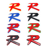 Car Front Grille Sticker Auto Body Side Decal Badge R Logo for Honda Crosstour Odyssey Insight Elysion CRZ Vezel City Civic