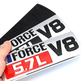 iFORCE 5.7L V8 Logo Car Stickers Auto Badge Emblem Decals for Tundra Prado Corolla Highlander Venza Hiace Previa SEQUOIA