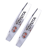2pcs Toyota TRD Metal Car Fender Side Badge Decal Rear Emblem Sticker