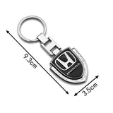Honda Logo Shield-shaped Metal Car Keychain